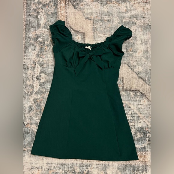 La Hearts | Dresses | Pacsun La Hearts Tie Front Mini Dress Green | Poshmark